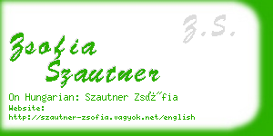 zsofia szautner business card